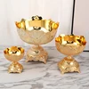 PEANDIM Gold Serving Tray Luxury Fruit Tray Hotel Table Decoration Dessert Snack Bowl Plate Home Kitchen Storage Organization 1