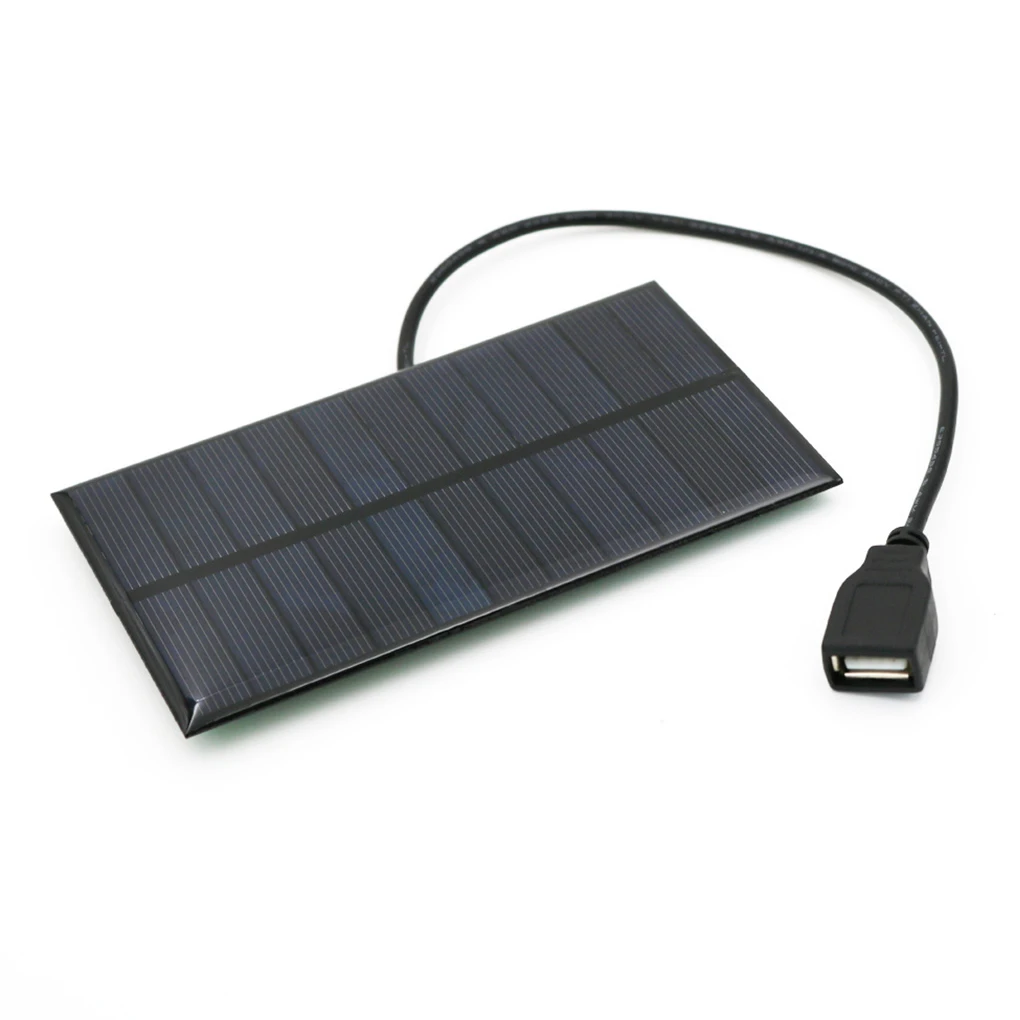 5.5V 300mA 1 65W Solar Panel Power Bank USB Mobile Phone Charger Portable Charging Board Device Outdoor Hiking