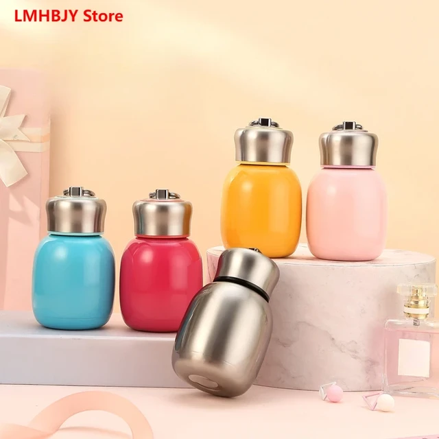 280ML Mini Cute Coffee Vacuum Flasks Thermos Stainless Steel Travel Drink  Water Bottle Thermoses Cups and Mugs (Pink)