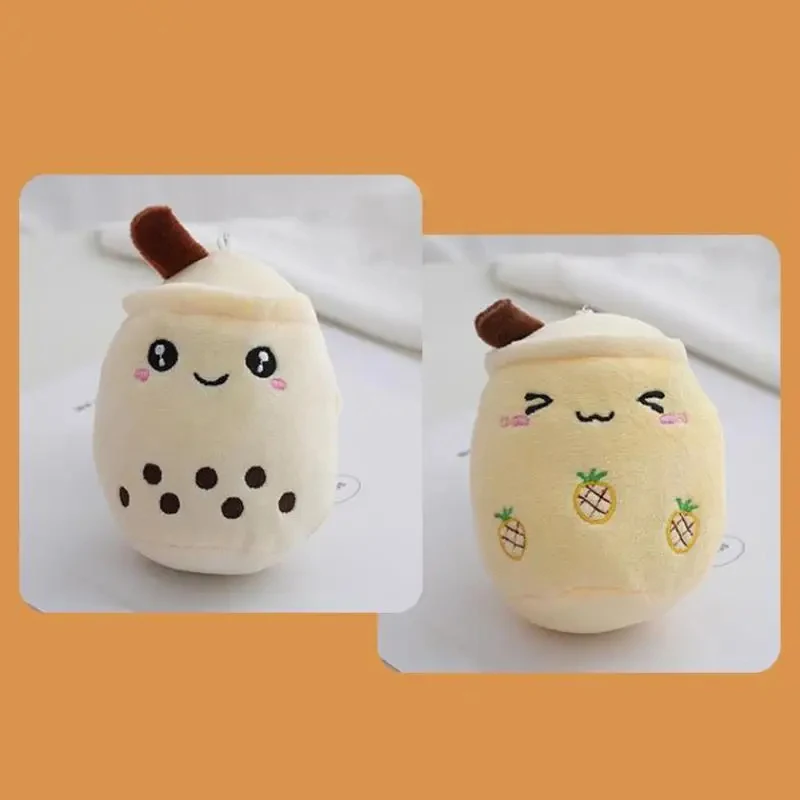 Pérola Leite Chá Boneca De Pelúcia, Kawaii Frutas Leite Copo De Chá Travesseiro, peluches recheados macios, Chaveiro Pingente Brinquedos, Presente, 1Pc