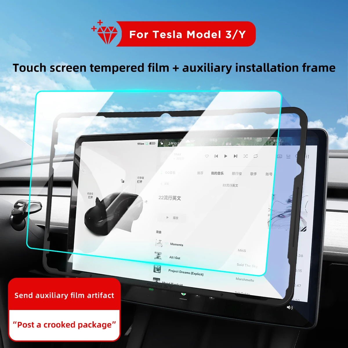 For Tesla Model 3 Model Y 2017 2022 Center Control Touchscreen Car