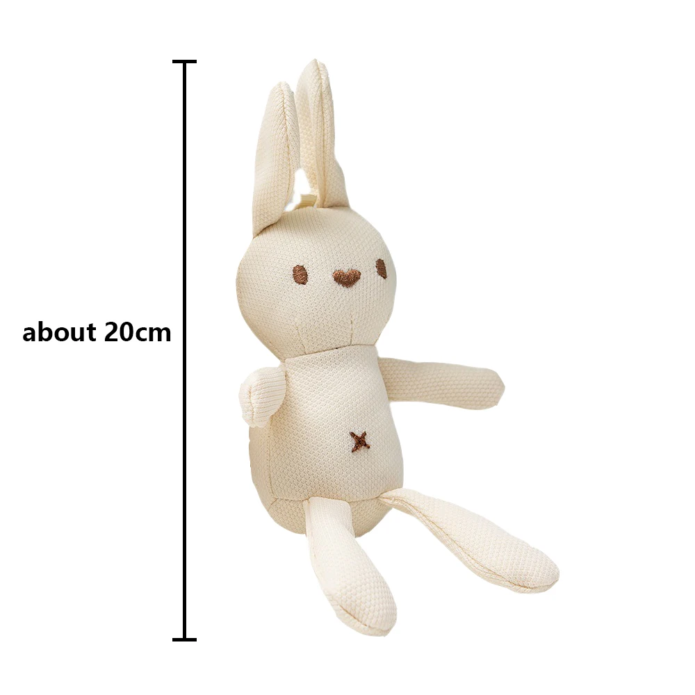 Cute 20cm Rabbit Doll Christmas Bunny Sleeping Mate Stuffed Plush Toy Appease Toy Kawaii Soft Key Pendant Birthyday Gift