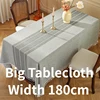 Restaurant cotton linen large tablecloth hotel conference event exhibition office table mat rectangular table cover 300cm 180cm 1