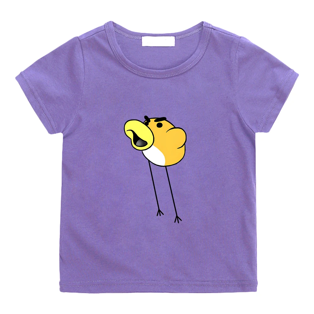 

Игровая футболка Huebird of Happiness с принтом цыпленка, Милая футболка с графическим принтом из мультфильма, 100% хлопок, Повседневная футболка для мальчиков и девочек