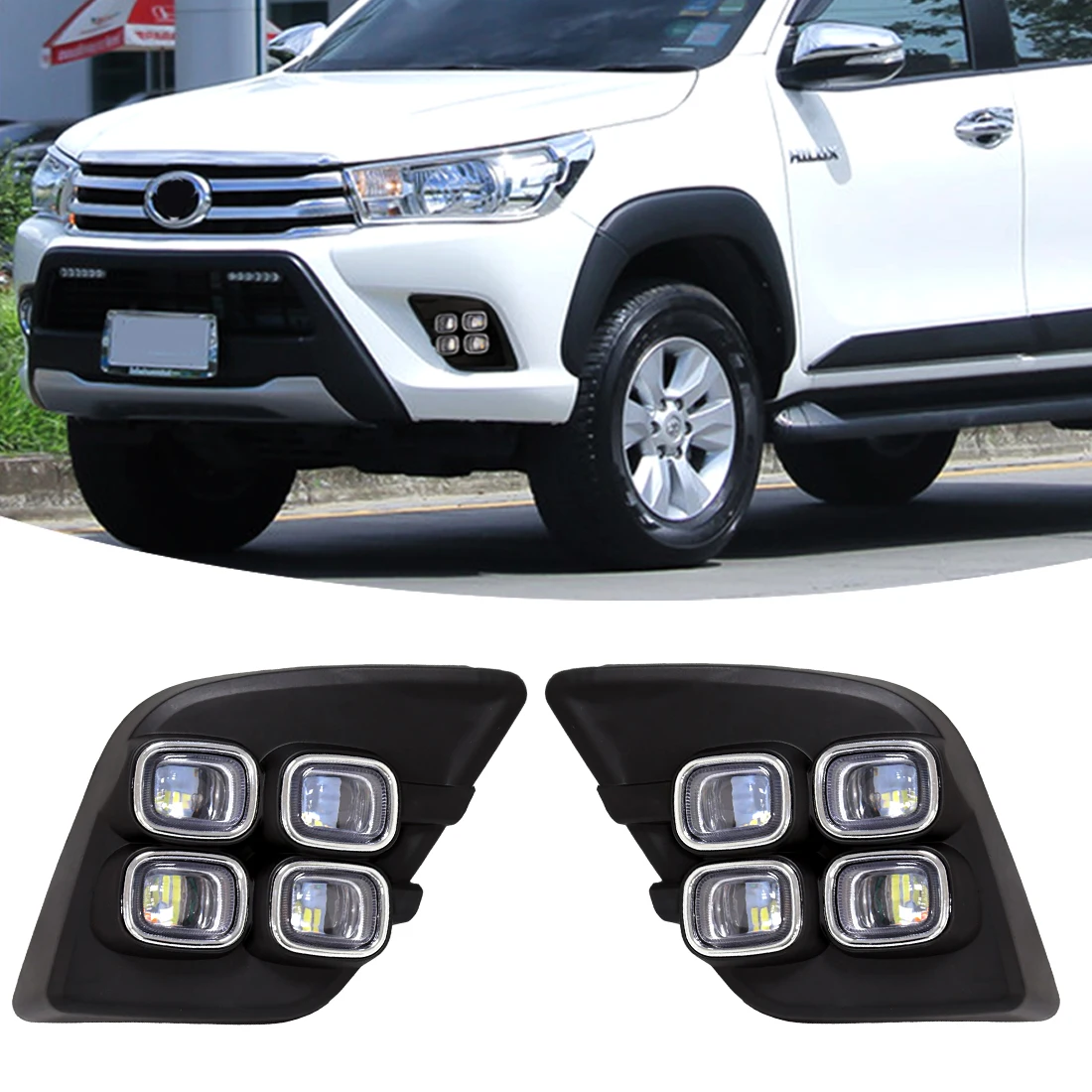 Led Daytime Running Light For Toyota Hilux Revo 2015 2016 2017 2018