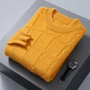 Autumn And Winter Men's Semi-High-Crewneck Mink Cashmere Sweater Padded Knitting With Wool Casual Bottoming Shirt 1
