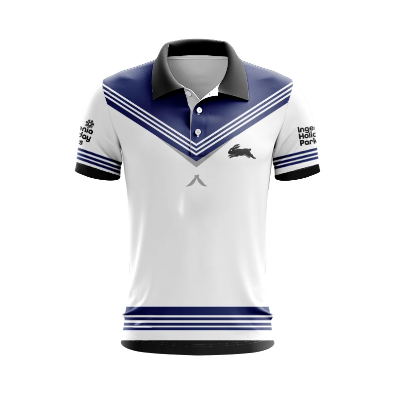 thumbnail image 1 of Camiseta de rugby local y visitante de Sydney Rabbitohs 2024 para hombre, tipo polo (nombre y número personalizados), 1 of 4