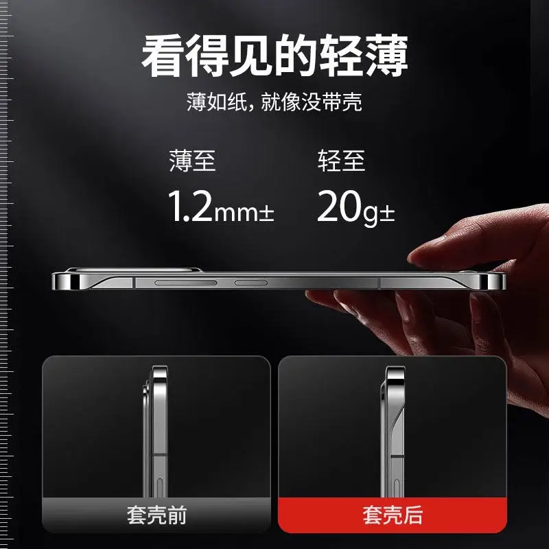 Ultra Plating Frameless Slim Transparent Hard Bumper Phone Case