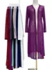 Fashion Ice Silk Shawl Summer Coat Women's Long-Sleeved Mesh Cardigan Female Thin Sun Protection Clothing 5XL Loose Size Top