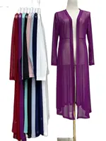 Fashion Ice Silk Shawl Summer Coat Women's Long-Sleeved Mesh Cardigan Female Thin Sun Protection Clothing 5XL Loose Size Top