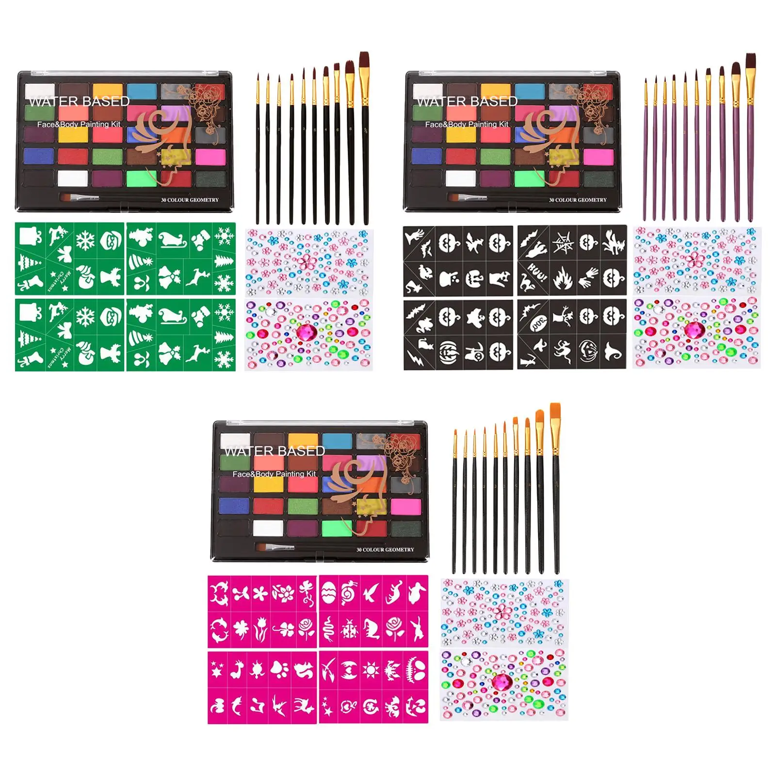 

Professional Paint, 30 Colors Sensitive Painting Set for Cosplay Halloween