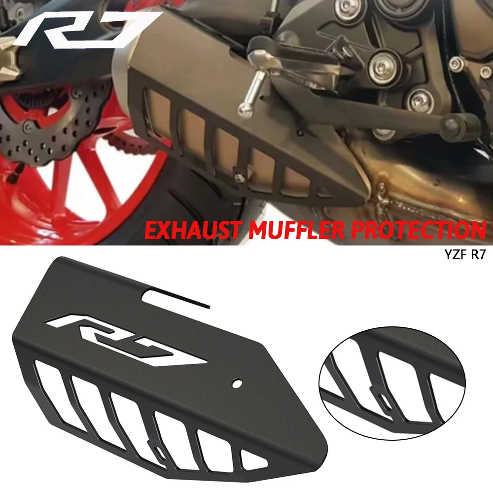 

FOR YAMAHA YZF R7 YZFR7 2022-2023 Accessories CNC Alumiunm Motorcycle Exhaust Muffler Protection Guard Cover exhaust guard
