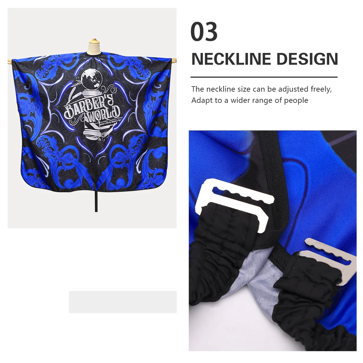 블루 바버샵 앞치마 미용 케이프 헤어스타일리스트 새 바버 케이프 살롱 염색복 용품