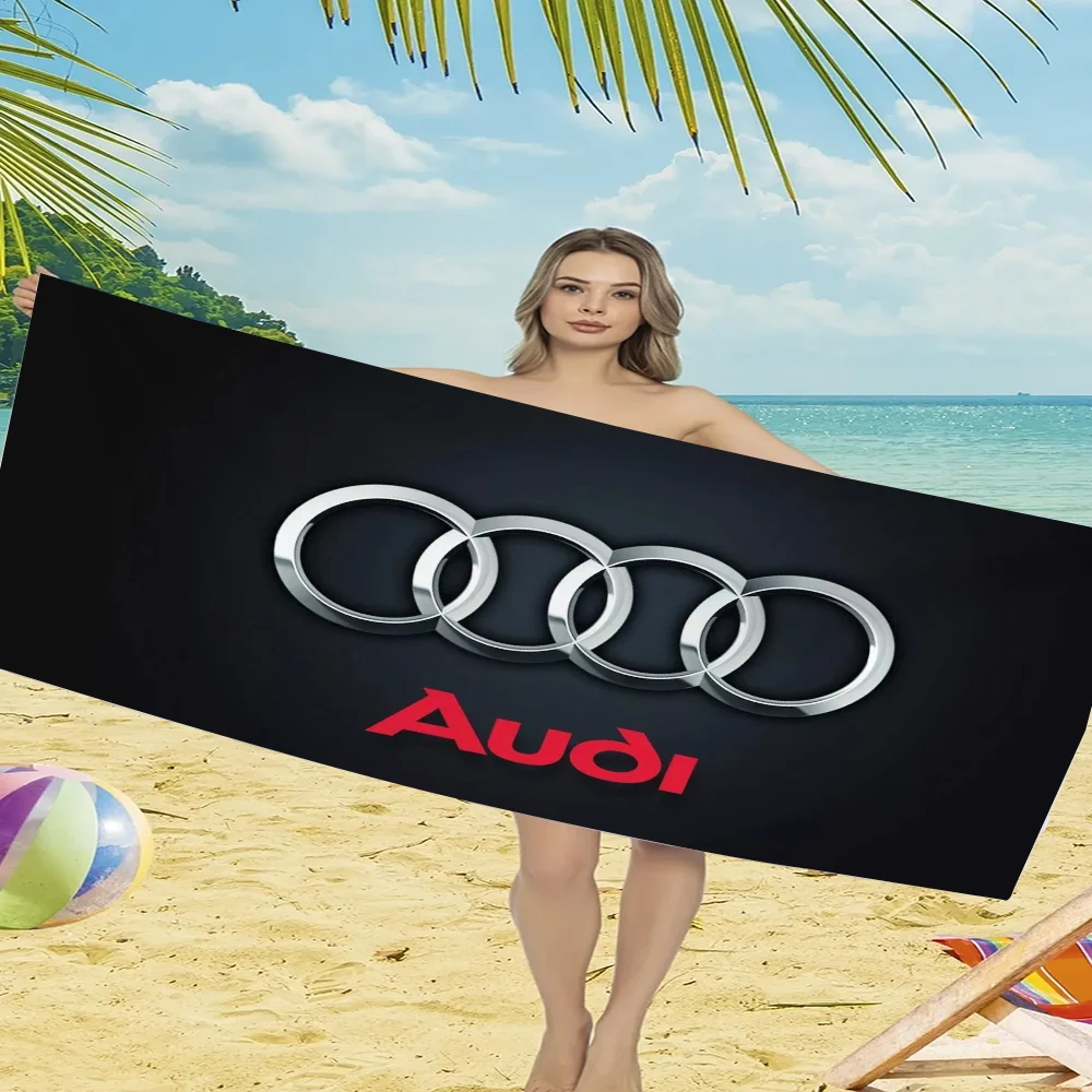 Anime Bath Towel Beach Towels Large Audi Logo Spa Bathing Towels Adults Bathrobe Girl Bathroom Size Christmas Robe Home Textile 6