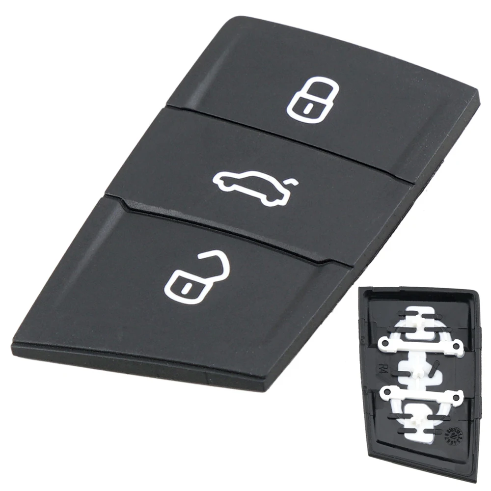 Almohadilla para llave de coche con tapa de goma de repuesto de 3 botones compatible con Volkswagen Golf 7 4 5 mk4 6 / Skoda Octavia Seat Leon Ibiza