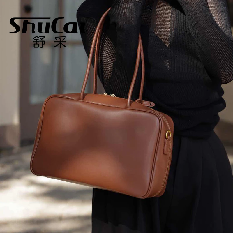 جلد طبيعي أزياء المرأة الكتف حقائب سوداء فاخرة Des...