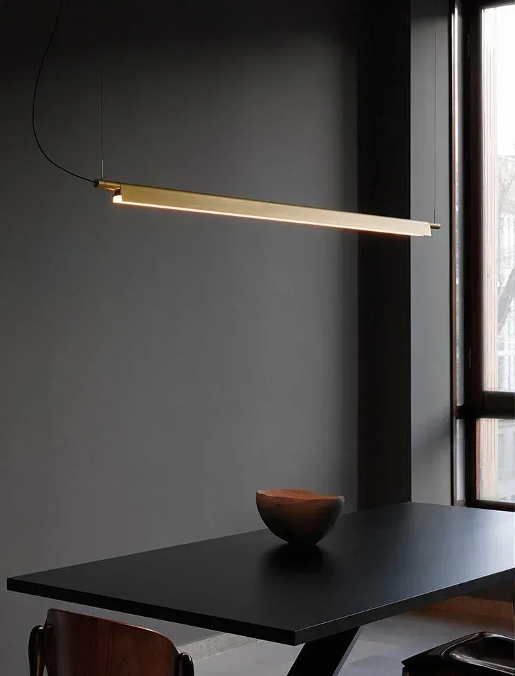 Description Picture 2 of itemCompendium Linear Pendant Lamp Art Led Linear pendant light Dining Table Kitchen Bar Long tube Pendant lamp