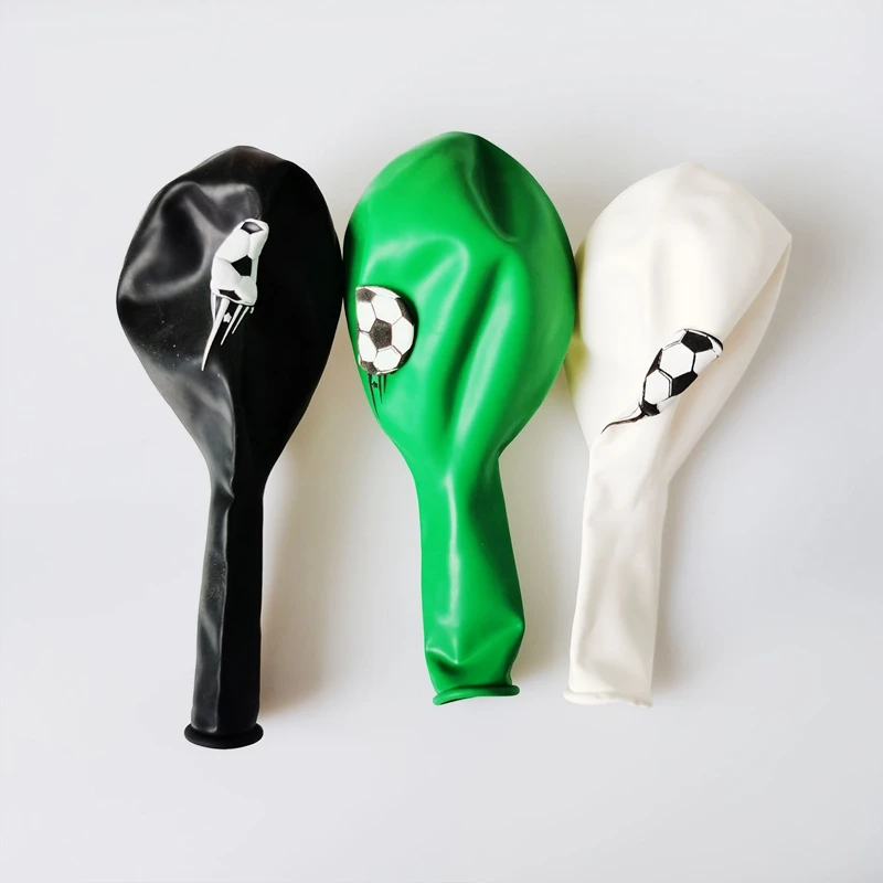 12pcs Soccer Party Latex Balloons 12" Football Print Helium Balloon Kids Toy Boy Sports Theme Birthday Party Decoration Supplies