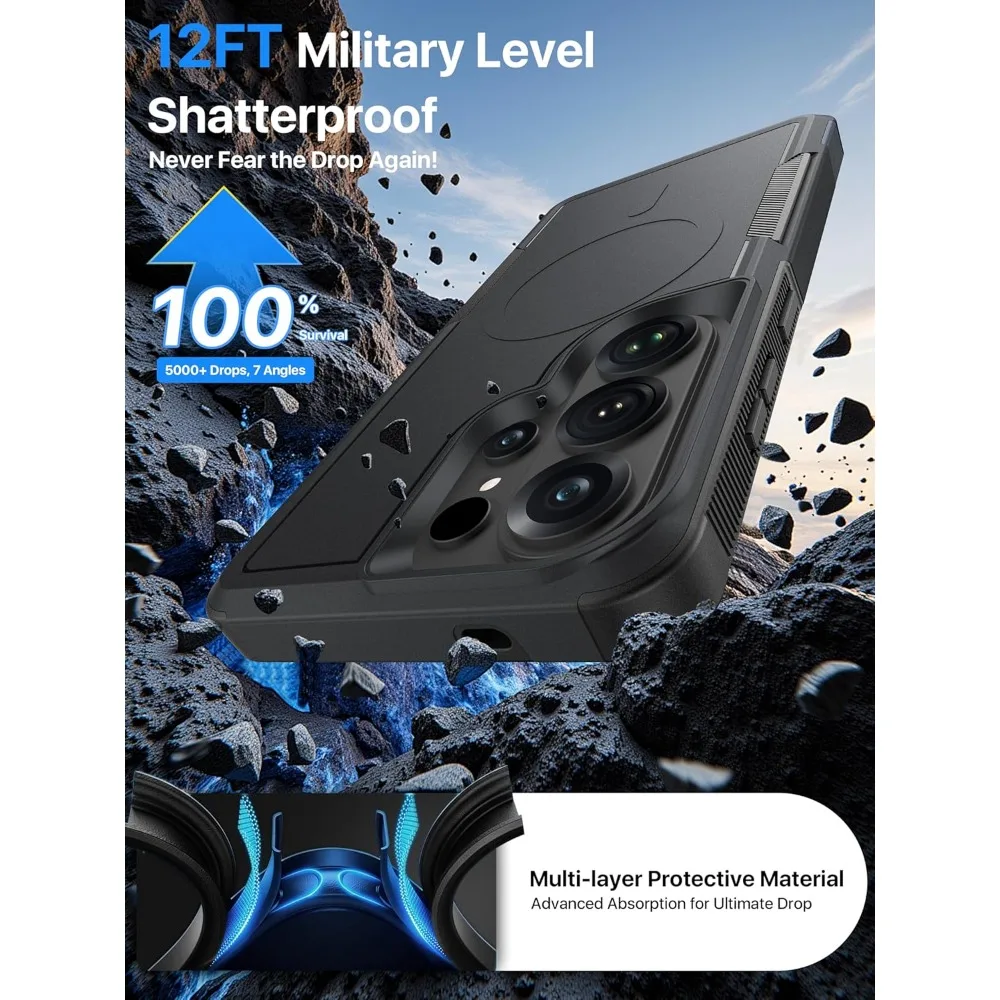 Heavy Duty Commuter Magnetic Armor Shockproof Case with MagSafe Compatibility
