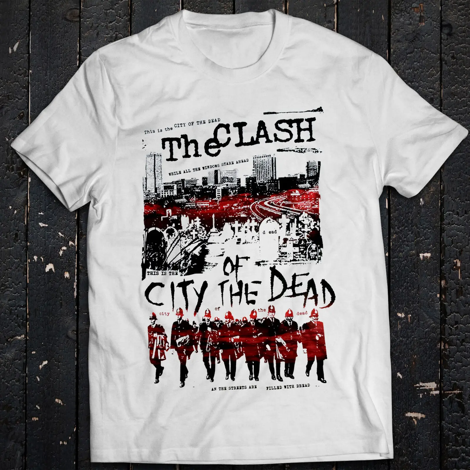 Футболка «City of the Dead Black Market столкновение» с ванильными лентами Джо стриммер