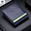 Bullcaptain Men's Wallet Rfid Vintage Genuine Leather Wallets for Men Credit Card Holder Purse Money Bag Wallet Man ﻿ 5
