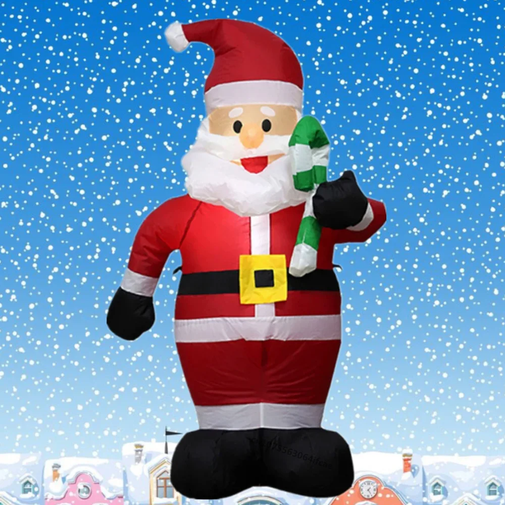 Inflatable Santa Claus Decoration Setup