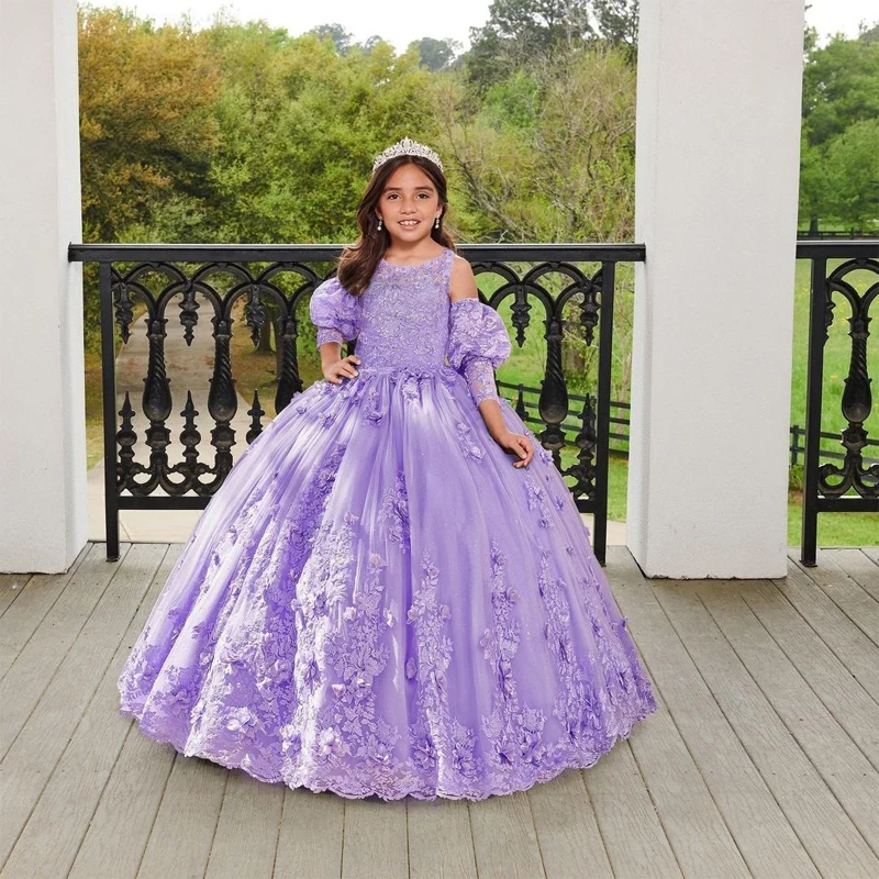 

Блестящее Сиреневое платье принцессы, 15 лет, платья XV и Quinceanera с накидкой, с круглым вырезом и аппликацией, красивые платья для выпускного ве...