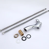 BAKALA ก๊อกน้ำอ่างล้างหน้าแบบด้ามจับเดี่ยว ก๊อกน้ำทองเหลืองแข็ง โครเมี่ยม สีทอง สีดำ สีขาว ก๊อกผสมอ่างล้างหน้าในห้องน้ำ 6