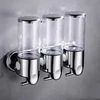Wall Mounted Bathroom Shampoo Dispenser Double/triple Liquid Soap Dispenser Holder Soap Head Shower Liquid Dispenser Container 1