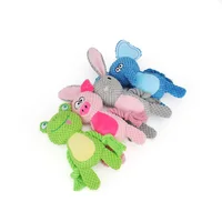 Cute Animal Rope Dog Toy Cute Plush Puppy Chew Pet Squeak Knot Toy Cartoon Rabbit Monkey 2