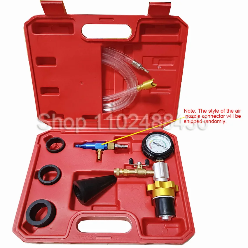 자동차 냉각 라디에이터 압력 테스터, 물 탱크 검사기 도구, 자동차 부동액 교체 및 충전 키트