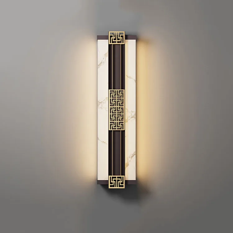 Description Picture 3 of itemLuxury Lmitated Marble LED Wall Lamp Chinese Style Waterproof IP65 110V 220V Porch Light For Outdoor Street Path Sconce Adorn