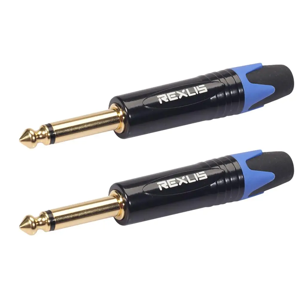 6.35 mm stereo jack plug for DIY audio soldering for microphone guitar