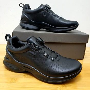 High-quality Men’s Golf Shoes Leather Breathable Comfortable Shock-absorbing Small Classic Walking Shoes Outdoor Casual Sneakers