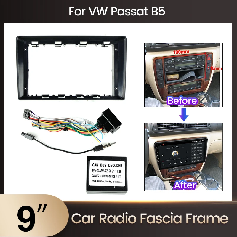 car stereo cd player 10 Inch Car Radio Face Plate Frame For Volkswagen VW Passat B5 B6 B7 B8 Magotan Dvd Panel Radio Mount Power Adaptor best car multimedia player Car Multimedia Players