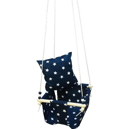 Wood Star Pattern Baby Children Garden Swing Hammock Ceiling Swing Home Cradle Ergonomic design and easy installation