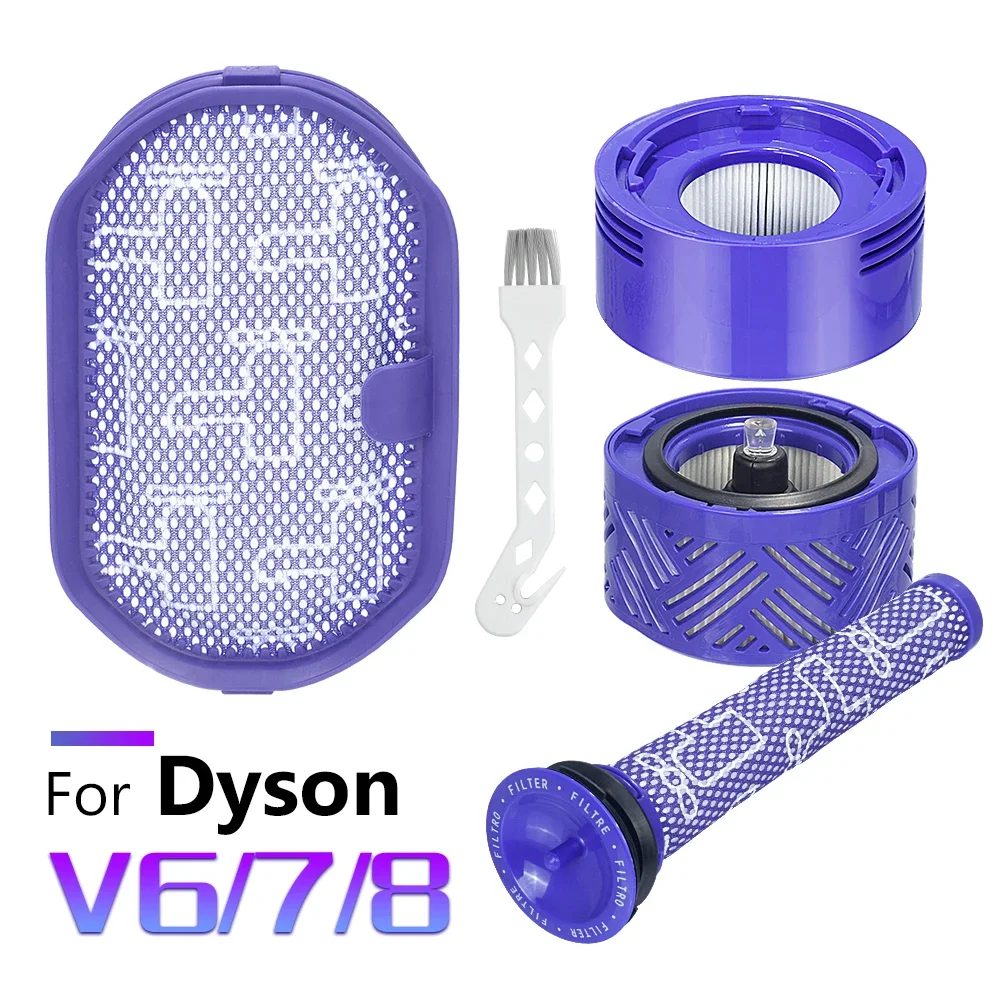 Washable Reusable Pre-Filter for Dyson DC58 DC59 DC61 DC62 V6 V7 V8 965661-01 Absolute Cordless Vacuum Filters Accessories Part 2 3 5pcs reusable car vacuum cleaner hepa filters accessories washable filters household cleaning replacement tools