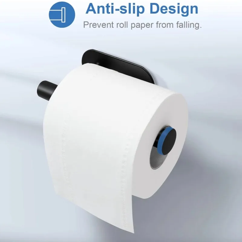 Toilet Paper Holder Toilet Paper Rack Toilet Roll Holder Adhesive Toilet Paper Holder No Drilling Stainless Steel Toilet Roll Holder Stick on Wall Storage Rack for Bathroom Kitchen RV