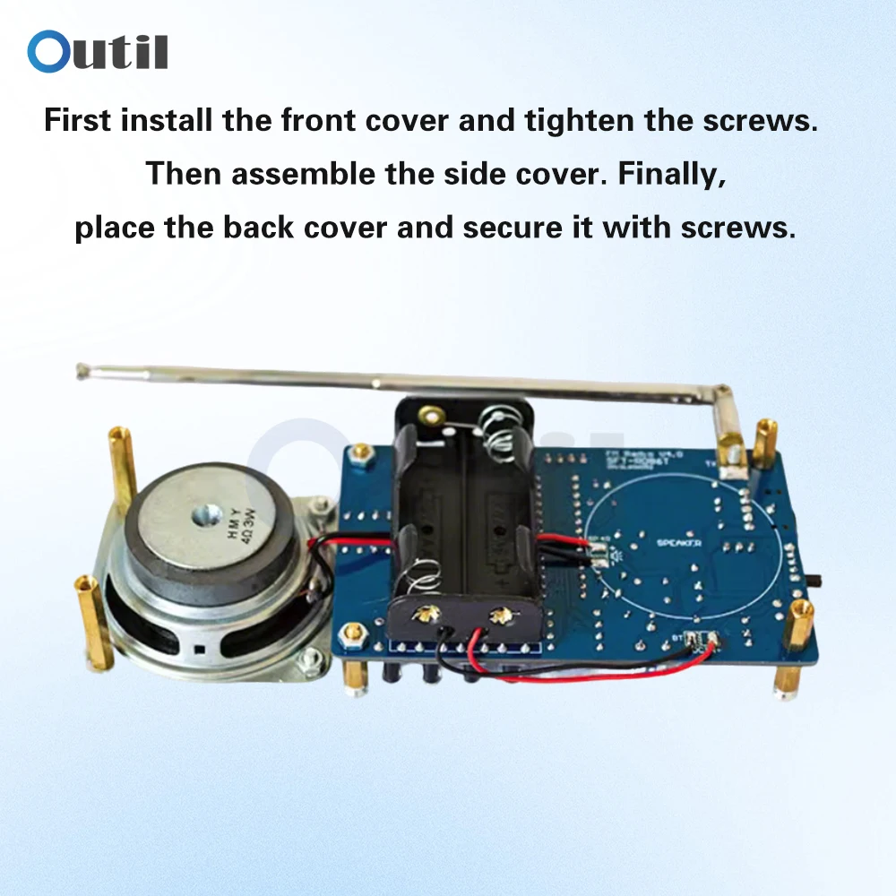 FM Radio Electronic DIY Kit with Digital Tube Display and Microcontroller Learning Assembly