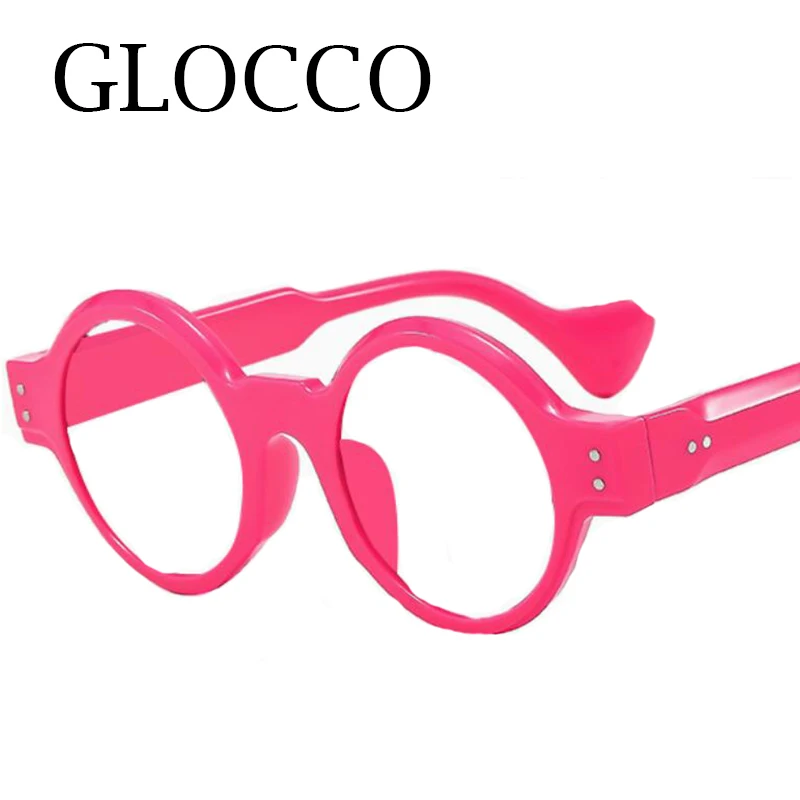 Fashion Green Round Reading Glasses Trend Women Brand Big Frame Colorful Eyewear Anti Blue Light Prescription Glasses Diopter -3 5