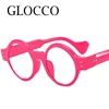 Fashion Green Round Reading Glasses Trend Women Brand Big Frame Colorful Eyewear Anti Blue Light Prescription Glasses Diopter -3 5