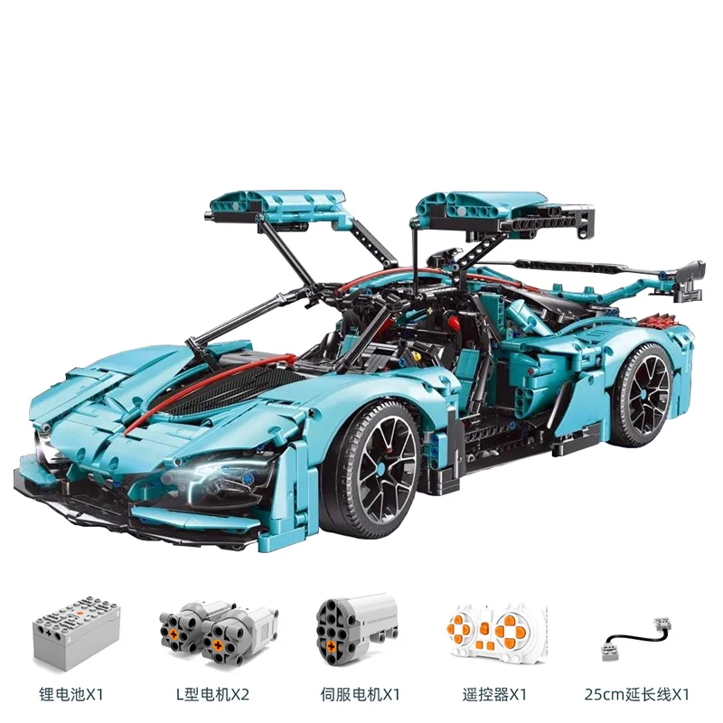 

IN STOCK MOC Technical Remote Control Sports Car Building Blocks Assembling Racing Bricks Toys for Children Birthday Gift Set