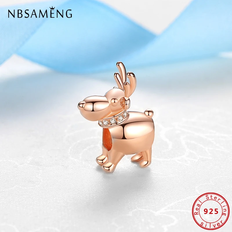 925 Sterling Silver Charms Rose Gold 