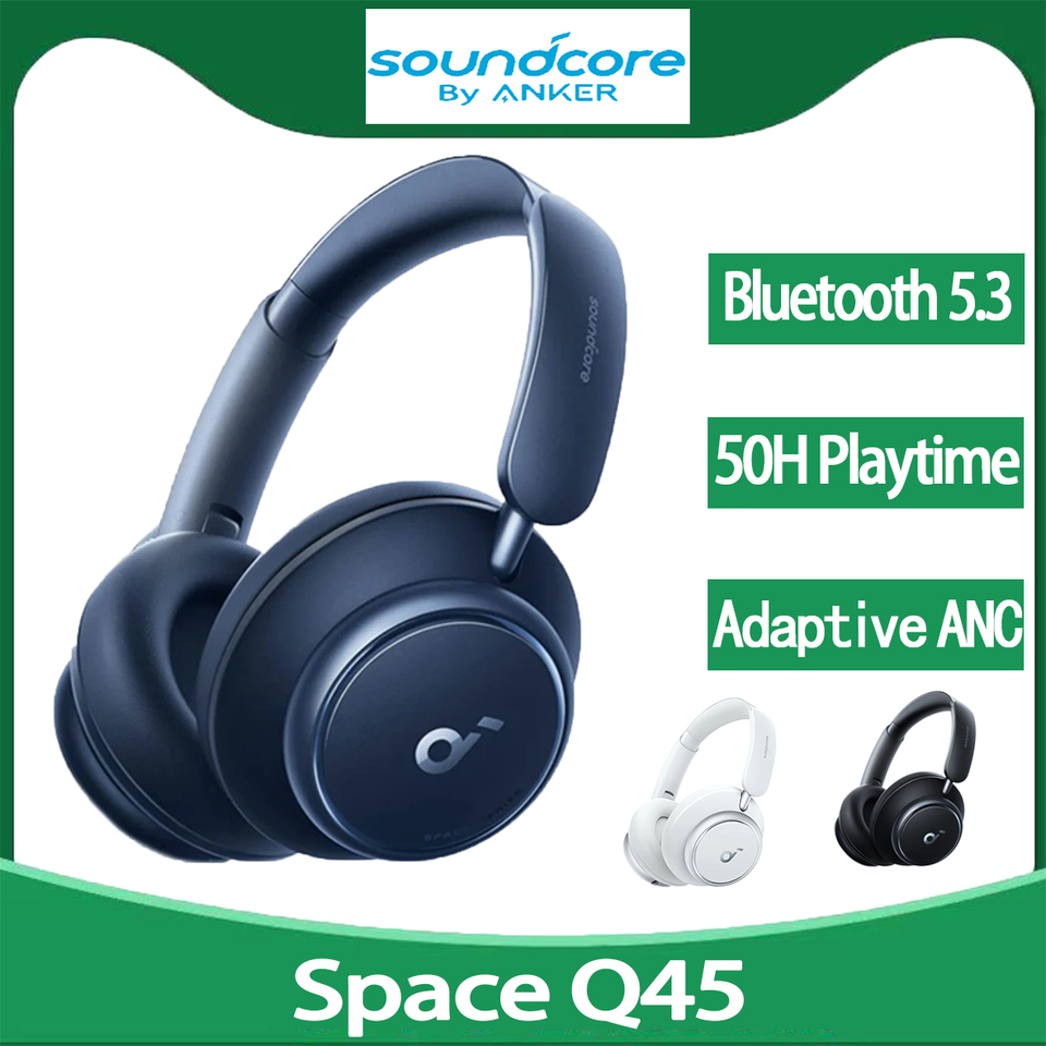 Original ANKER Soundcore Space Q45 Wireless Bluetooth Headphones Triple Dynamic Active Noise Cancellation LDAC HiRes AliExpress
