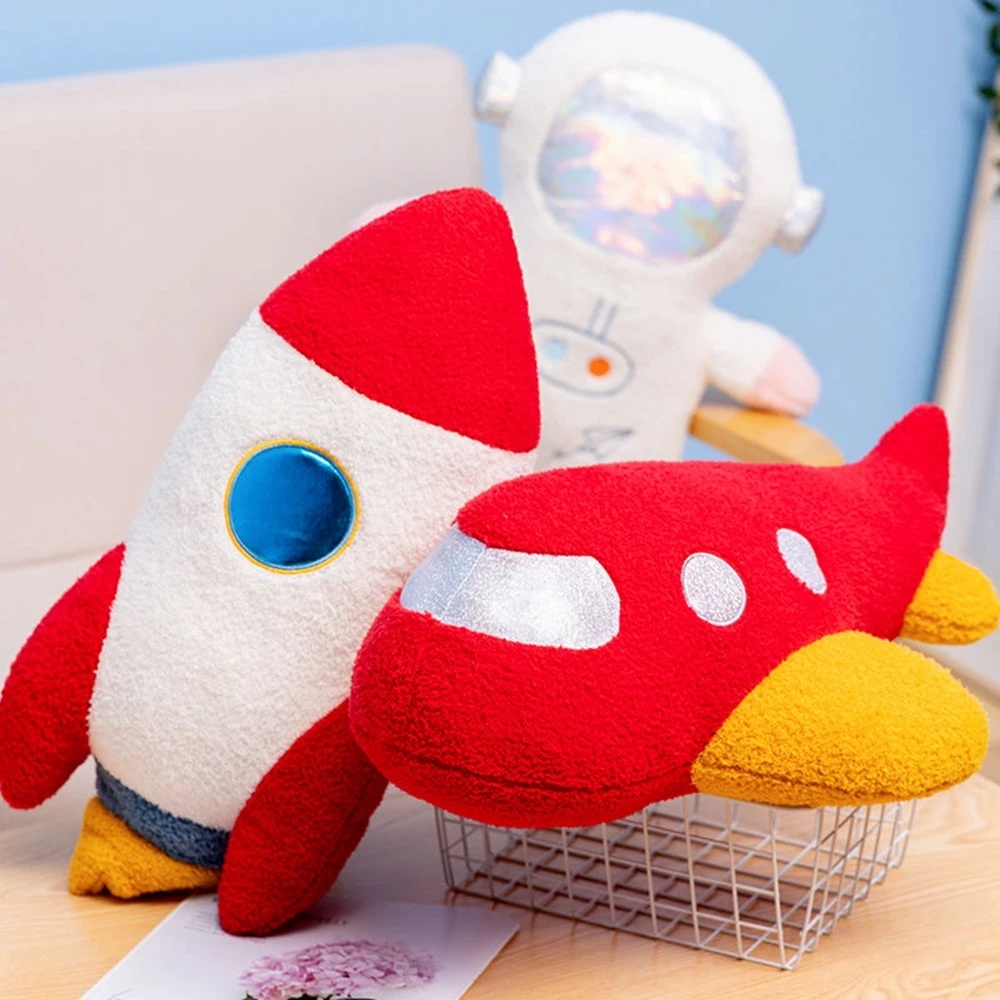 50CM Rocket Pillow Space Shuttle Doll Children's Flying Saucer Ragdoll Astronaut Universe Series Plush Toy Doll Christmas 2