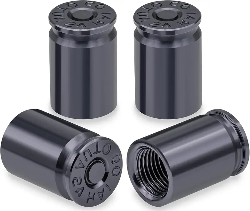 4PCS Bullet Shell Tire Valve Stem Caps, Aluminum Alloy Car Air Stem Cap for Cars, SUV, Trucks, Bikes, Motorcycles, Bicycles - Image 9