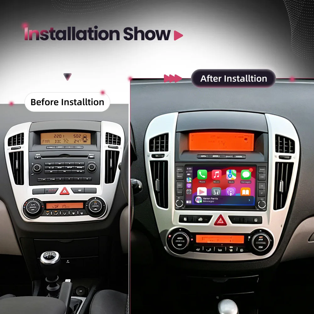 Radio de coche BONROAD de 7 pulgadas para KIA Ceed 2007 2008 2009, reproductor Multimedia de vídeo Linux para coche, Carplay inalámbrico, Android, navegación GPS RDS, DSP, MirrorLink, pantalla táctil de 2 din 4