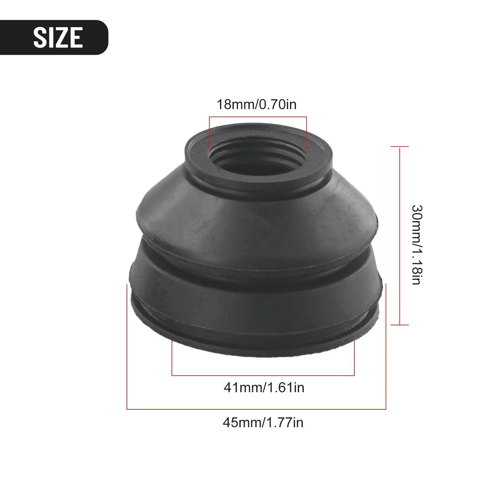 Car Suspension Parts 2pcs Universal Dust Boot Covers Rubber Track Rod End And Ball Joint Boots Black Ball Joints