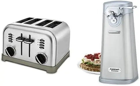 

CPT-180P1 Metal Classic 4-Slice toaster, Brushed Stainless & SCO-60 Deluxe Stainless Steel Can Opener