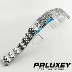 Silver and Gold Rose Solid Stainless Steel Cocktail Watch Bracelet Strap - 16mm (Silver)